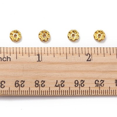 Iron Crystal Rhinestone Spacer Beads RB-A007-6MM-G-1