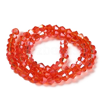 Transparent Electroplate Glass Beads Strands EGLA-A039-T6mm-B14-1