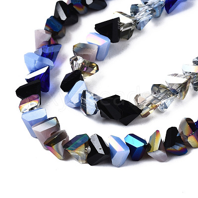 Electroplate Glass Beads Strands EGLA-N002-06F-1