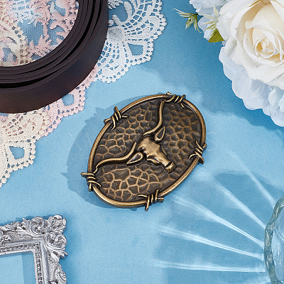1Pc Tibetan Style Alloy Belt Buckles FIND-GF0009-31AB-1