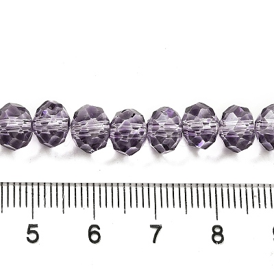 Transparent Baking Paint Glass Beads Strands DGLA-A034-T8mm-D07-1