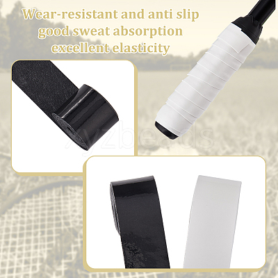 8Pcs 4 Style PU Leather Anti-slip Tennis Racquet Overgrip FIND-CN0001-49-1
