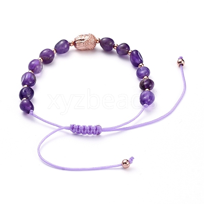 Adjustable Nylon Thread Braided Bead Bracelets BJEW-JB05291-1