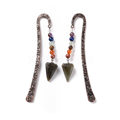 Natural Labradorite Bookmark AJEW-C025-01G-1