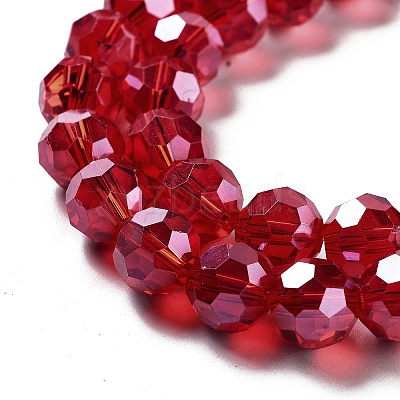Electroplate Transparent Glass Beads Strands EGLA-A035-T10mm-A01-1
