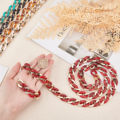 Transparent Acrylic Handmade Cable Chain AJEW-GF0001-92-1