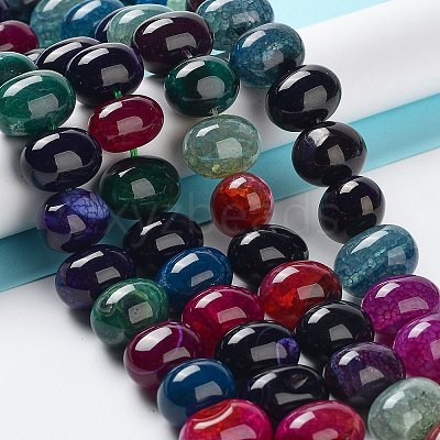 Natural Agate Beads Strands G-G021-03A-14-1