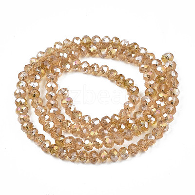 Electroplate Glass Beads Strands EGLA-A034-T1mm-B23-1