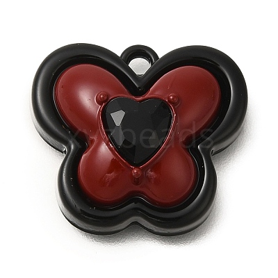 Red and Black Double Screen Alloy Pendants FIND-Z067-01B-04-1