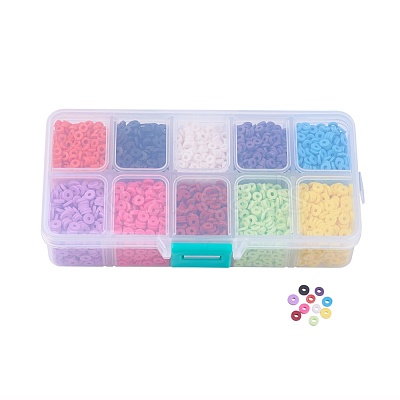 10 Colors Handmade Polymer Clay Beads CLAY-JP0001-01-4mm-1