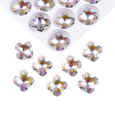 Electroplated Glass Charms EGLA-N006-060-1
