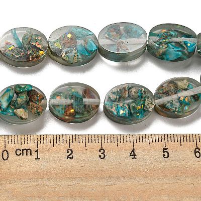 Dyed Natural Imperial Jasper with Resin Beads Strands G-G083-A01-01-1