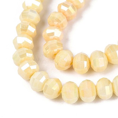 Anti-Tarnish Electroplate Glass Beads Strands GLAA-T025-8mm-19E-1