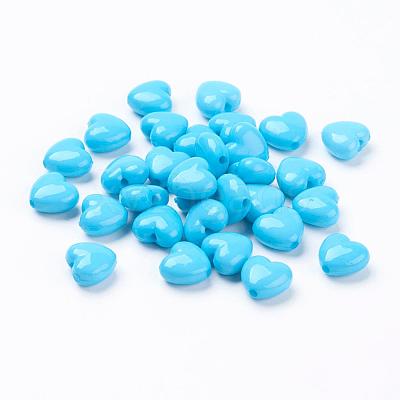 Opaque Acrylic Beads X-SACR-10X11-1-1