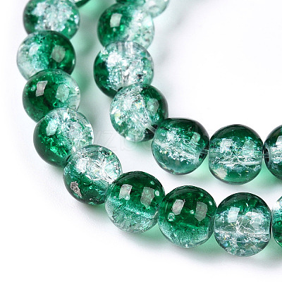 Baking Paint Crackle Glass Beads Strands X-CCG-S001-6mm-19-1