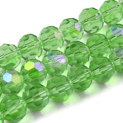 Electroplate Transparent Glass Beads Strands EGLA-A035-T10mm-L09-1