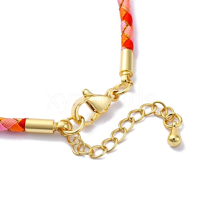 Polyester Cord Braided Bracelet Makings MAK-Z003-01G-33-1