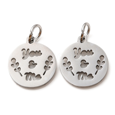 Non-Tarnish 304 Stainless Steel Charms STAS-D050-07P-13-1