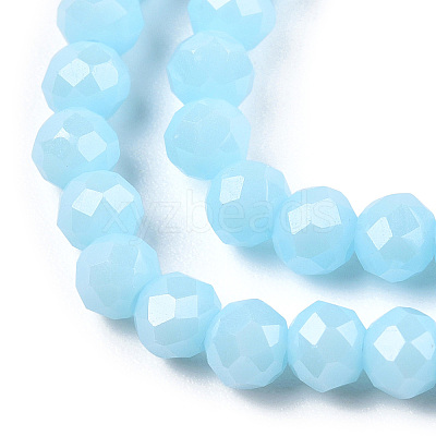 Electroplate Glass Beads Strands EGLA-A034-P4mm-A04-1