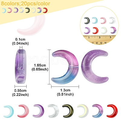 20Pcs Gradient Color Handmade Lampwork Beads LAMP-FS0001-18C-1