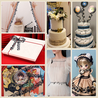 Hollow Lace Embossing Ribbon OCOR-WH0046-02-1