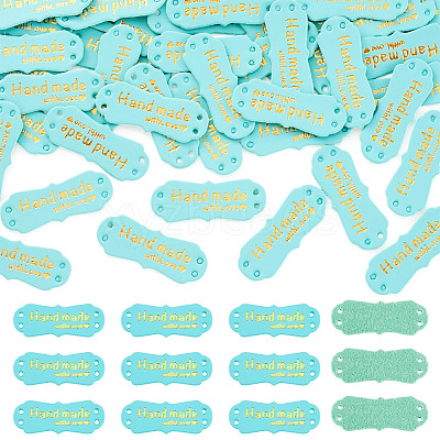 40Pcs PU Leather Craft Label Tags DIY-TADJ0001-22B-1