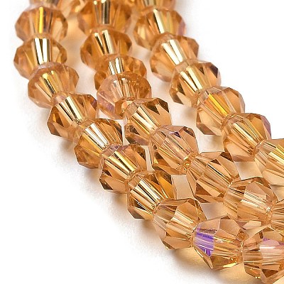 Transparent Electroplate Glass Beads Strands GLAA-F029-2mm-D18-1