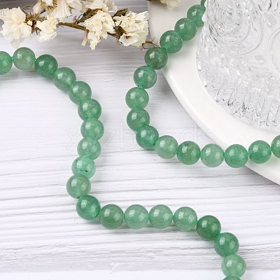 Natural Green Aventurine Beads Strands G-G099-8mm-17-1