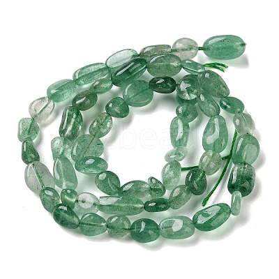 Natural Green Strawberry Quartz Beads Strands G-C268-A01-6x8mm-1