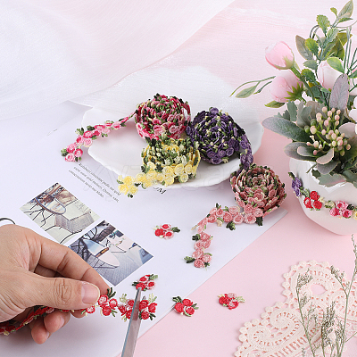 5 Yards 5 Colors Polyester Ribbon for Jewelry Making OCOR-GF0003-13-1