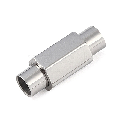 Tarnish Resistant Smooth 304 Stainless Steel Magnetic Clasps with Glue-in Ends STAS-H402-63P-4MM-1