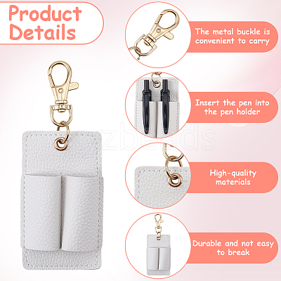 3Pcs PU Keychains KEYC-CL0001-49B-1