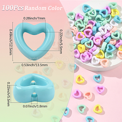 100Pcs Acrylic Bead Frame OACR-SP0001-72A-1