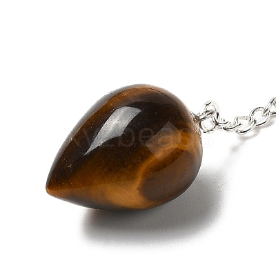 Natural Tiger Eye Dowsing Pendulums G-R492-01S-04-1
