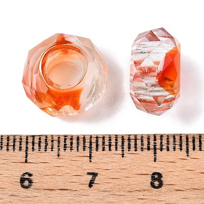 Two Tone Glass European Beads GDA009-1-1