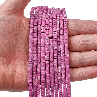 Dyed Synthetic Imperial Jasper Beads Strands G-Z089-A03-M-1