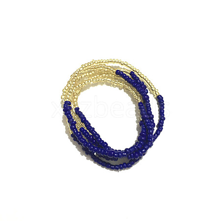 Glass Seed Beaded Waist Beads WG0248E-02-1