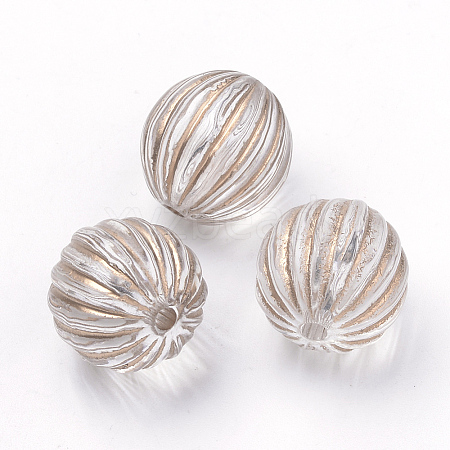 Plating Transparent Acrylic Beads X-PACR-Q115-60-16mm-1