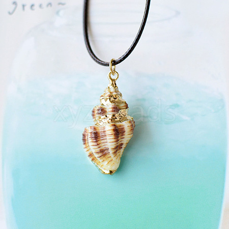 Natural Conch and Shell Pendant Necklaces YJ0466-10-1