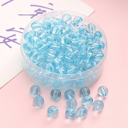 50Pcs Transparent Acrylic Beads PW-WG86E14-03-1