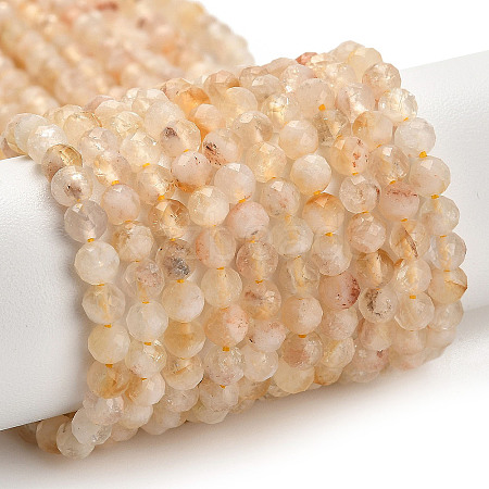 Natural Yellow Quartz Beads Strands G-G155-B03-01-1