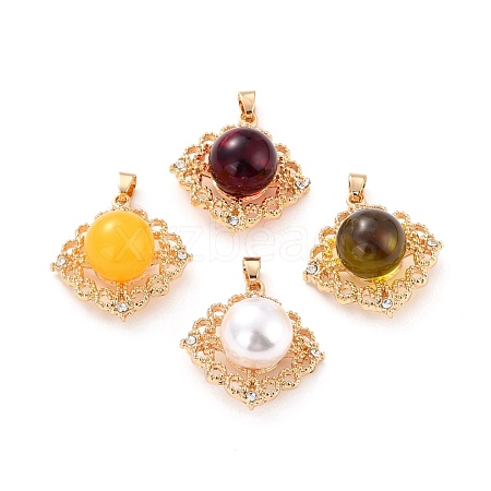 Opaque Resin Pendants PALLOY-C157-04-1