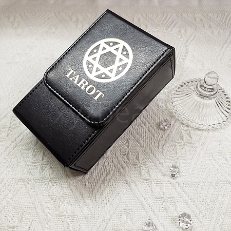 PU Leather Tarot Card Storage Box PW-WG53816-03-1