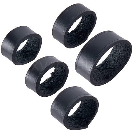 5Pcs 5 Styles Cowhide Sew on Leather Belt Loop for Bag Strap FIND-CL0001-74A-1