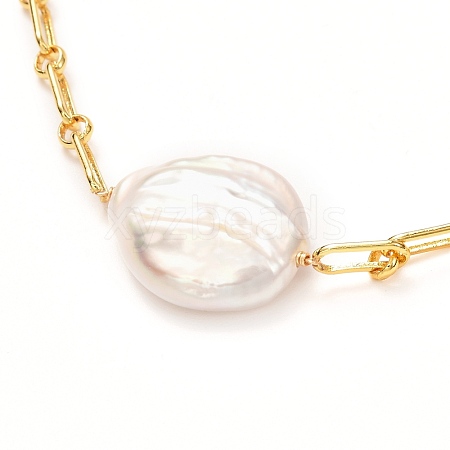 Natural Baroque Pearl Pendant Necklace for Girl Women Mother NJEW-JN03668-1