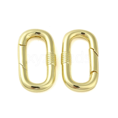 Brass Spring Gate Rings KK-B089-05G-1