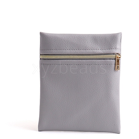 Rectangle PU Leather Jewelry Gift Zipper Bags PW-WGB98FA-20-1