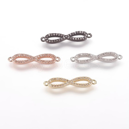 Brass Cubic Zirconia Links ZIRC-K070-11-1