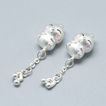 925 Sterling Silver Dangle Charms STER-T002-152S-1