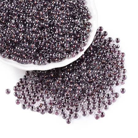 6/0 Transparent Inside Colours Glass Seed Round Beads SEED-N006-004N-1